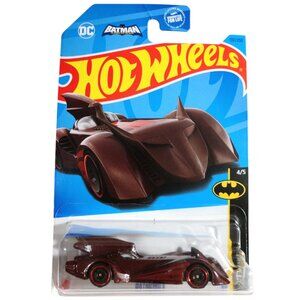 Mattel Hot Wheels DC Batman Red Batmobile With Packaging Card Error
